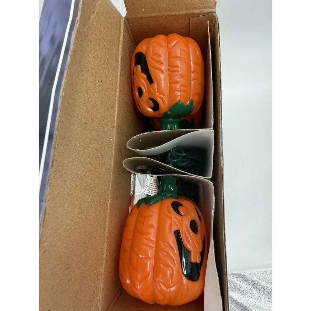 NEW Noma Halloween Fall Lighting Indoor/Outdoor Pumpkin 11FT String Light Set